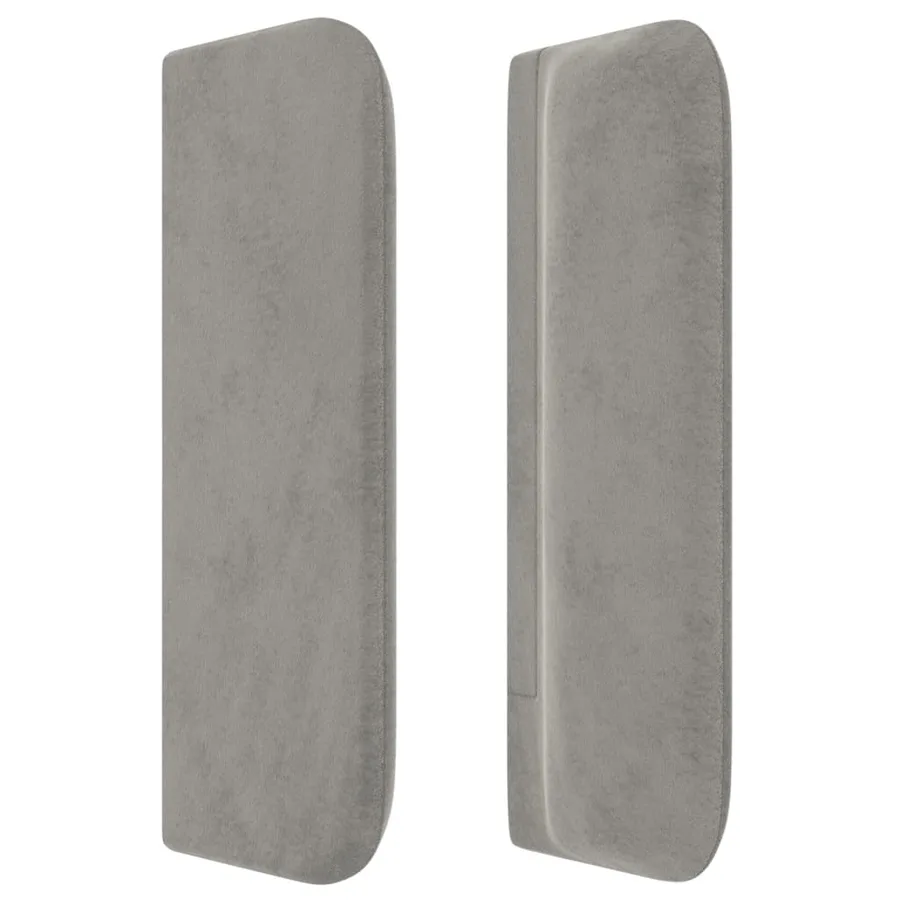 Tête de lit avec oreilles Gris clair 83x16x78/88 cm Velours - 4