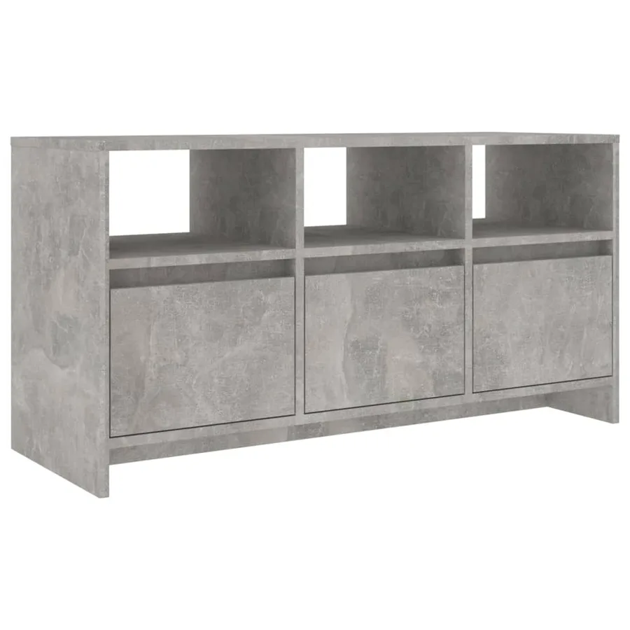 Meuble TV Gris béton 102x37,5x52,5 cm Bois d'ingénierie - 2
