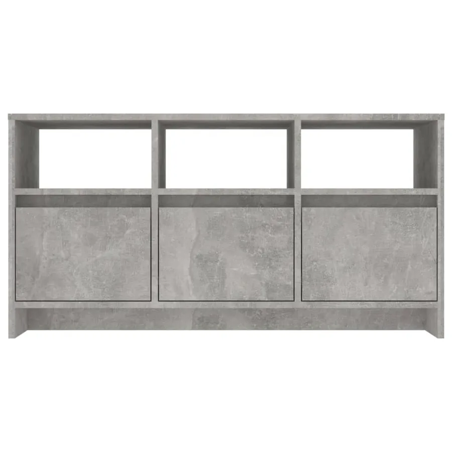 Meuble TV Gris béton 102x37,5x52,5 cm Bois d'ingénierie - 6