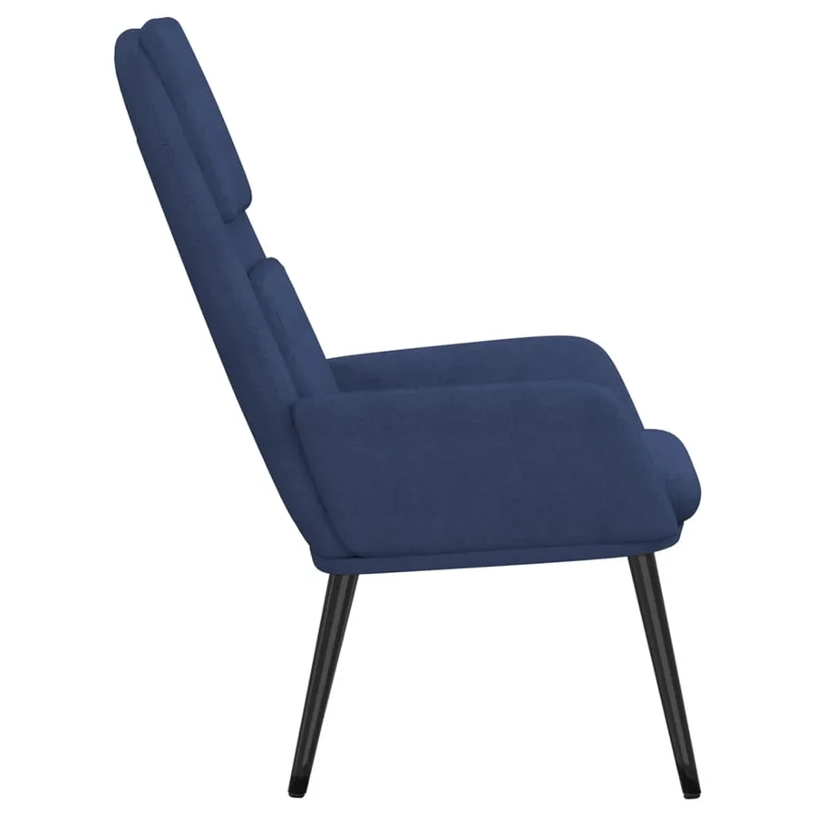 Chaise de relaxation Bleu Tissu - 4