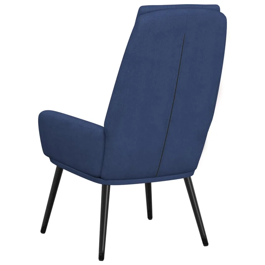 Chaise de relaxation Bleu Tissu - 5