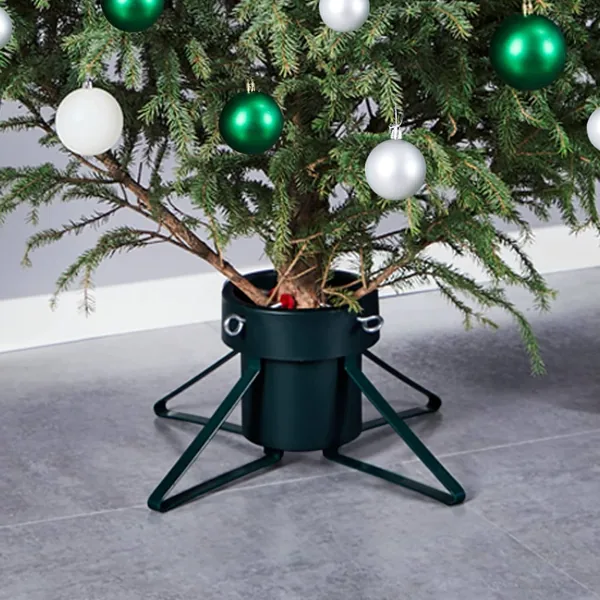 Support de sapin de Noël Noir 46x46x19 cm