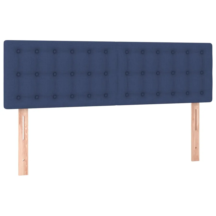 Sommier à lattes de lit avec matelas Bleu 140x190 cm Tissu - 6