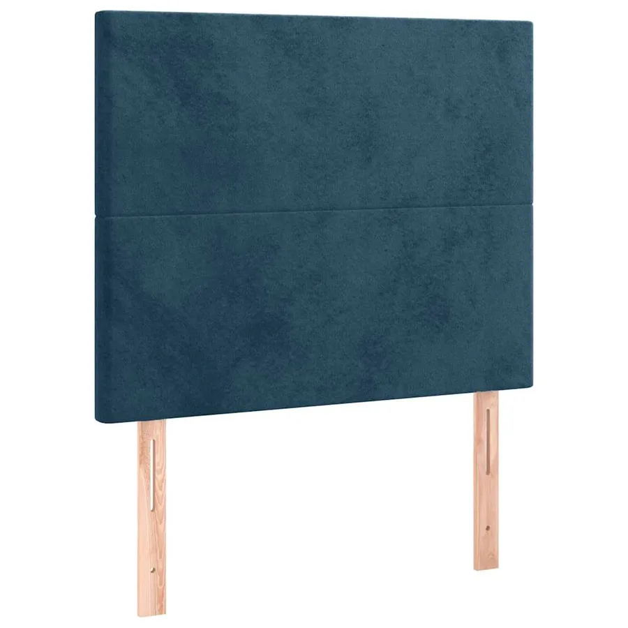 Cadre de lit sans matelas bleu foncé 120x200 cm velours - 9