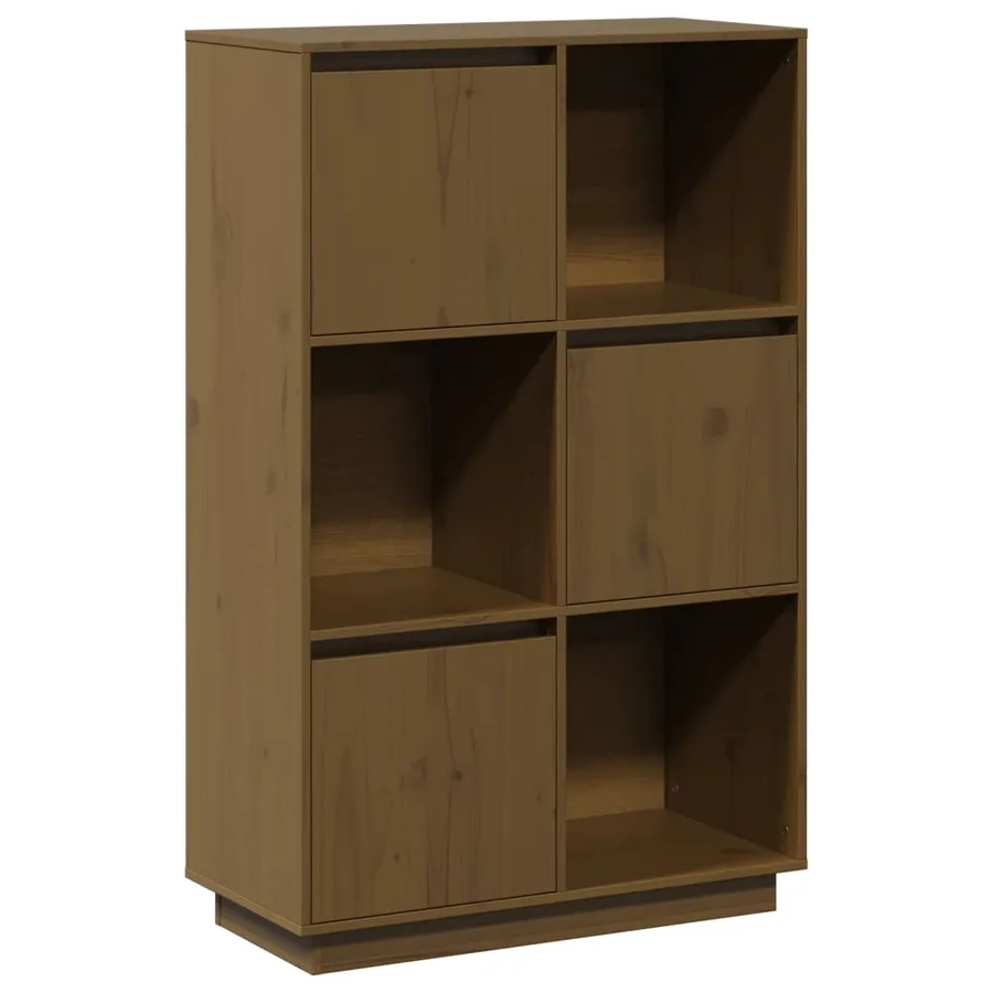 Buffet Marron miel 74x35x117 cm Bois massif de pin - 2
