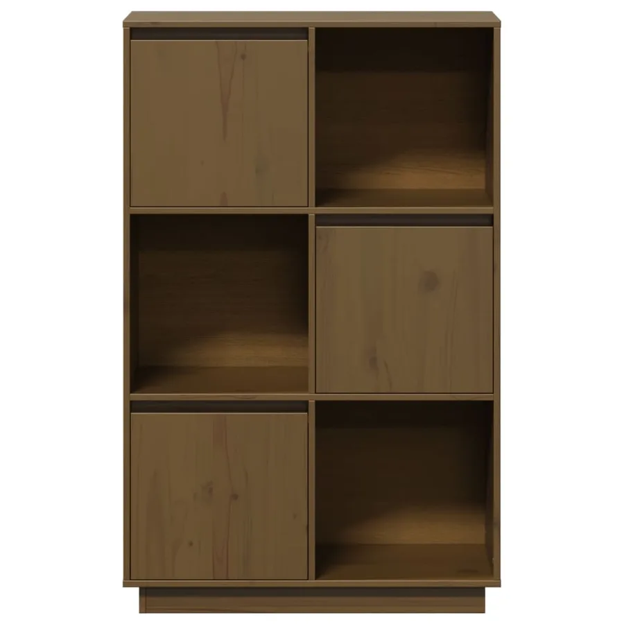 Buffet Marron miel 74x35x117 cm Bois massif de pin - 6