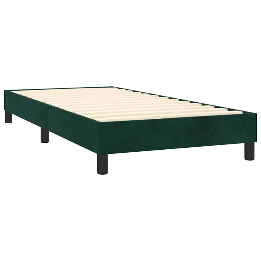 Sommier à lattes de lit avec matelas Vert foncé 90x200 cm - 4