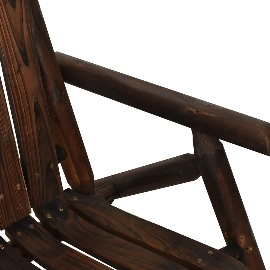 Banc de jardin à 2 places 119x85x98 cm bois massif d'épicéa - 5