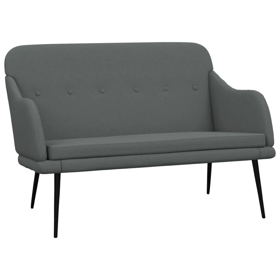 Banc Gris foncé 110x76x80 cm Tissu - 2
