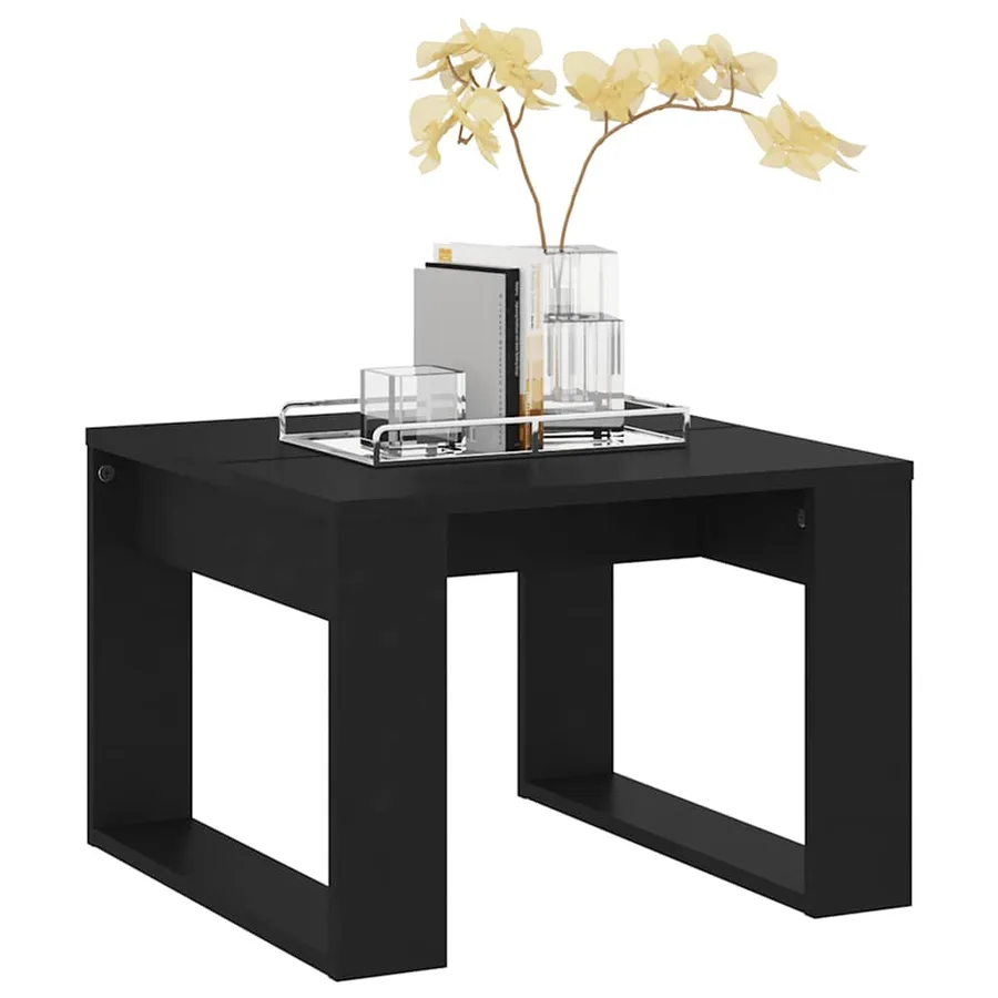 Table d'appoint Noir 50x50x35 cm Bois d’ingénierie - 6