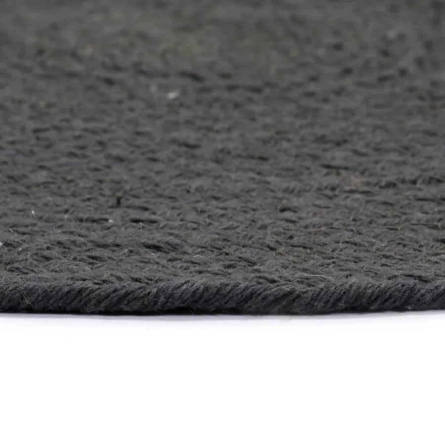 Napperons 4 pcs Gris foncé Plain 38 cm Rond Coton - 4