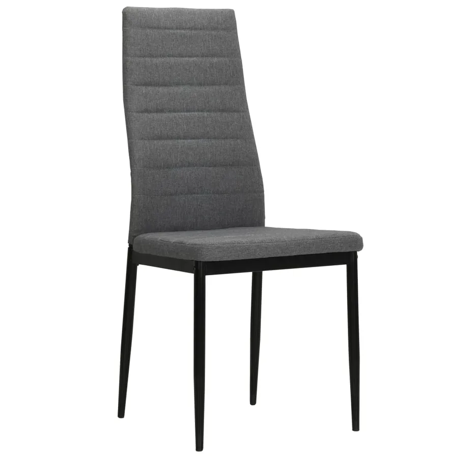 Chaises à manger lot de 2 gris clair tissu - 2