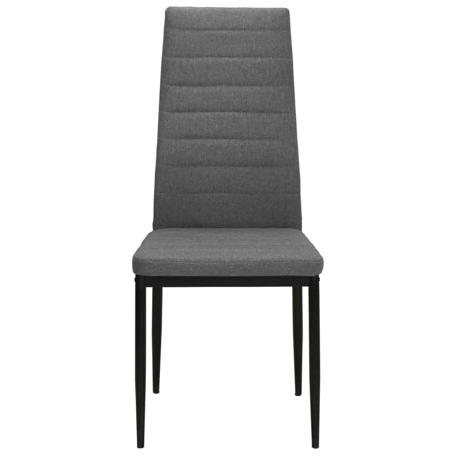 Chaises à manger lot de 2 gris clair tissu - 3