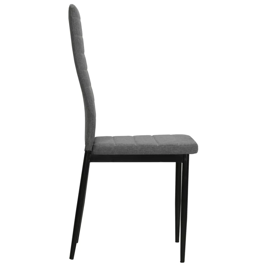 Chaises à manger lot de 2 gris clair tissu - 4