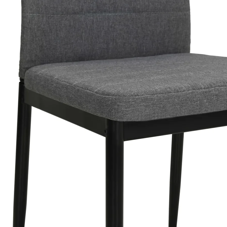 Chaises à manger lot de 2 gris clair tissu - 6