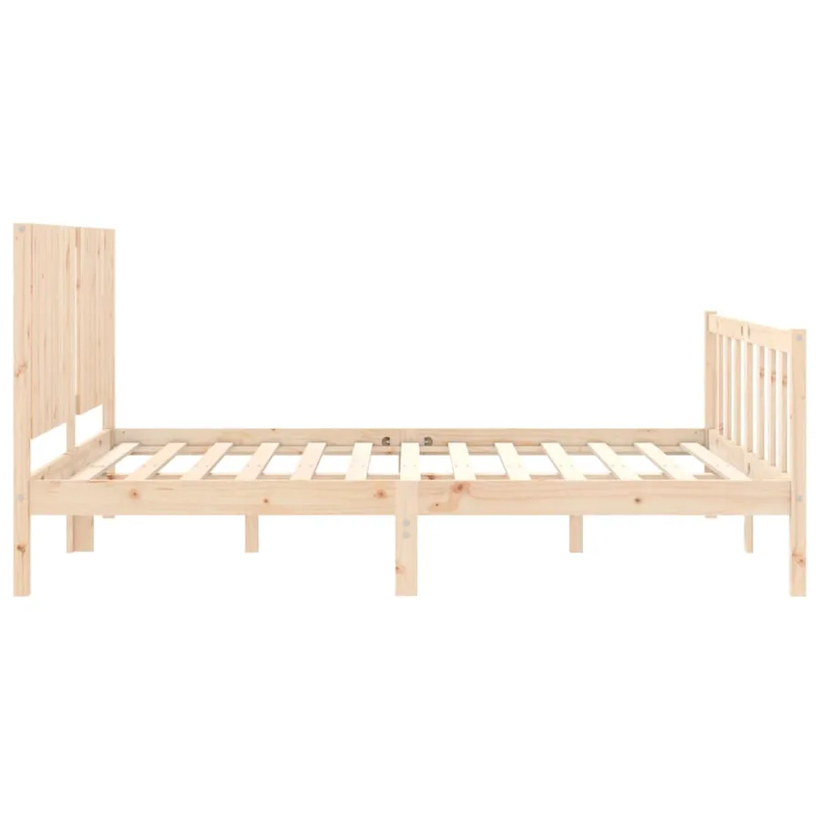Cadre de lit sans matelas 160x200 cm bois massif de pin - 7