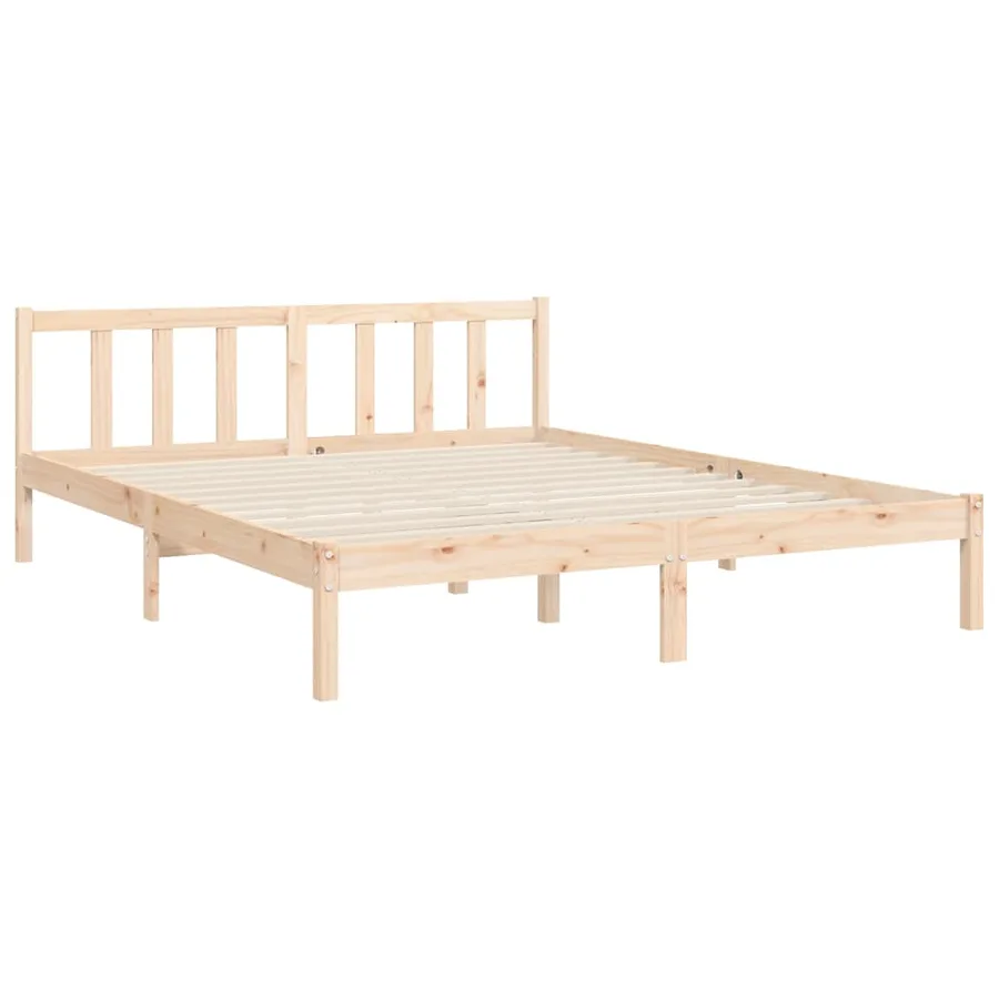 Cadre de lit sans matelas 160x200 cm bois massif de pin - 9