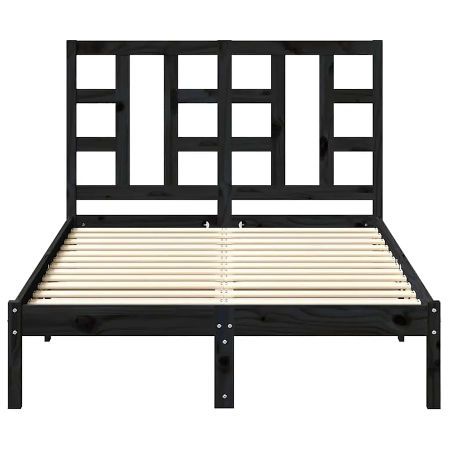 Tête de lit Gris 206x4x100 cm Bois massif de pin - 4