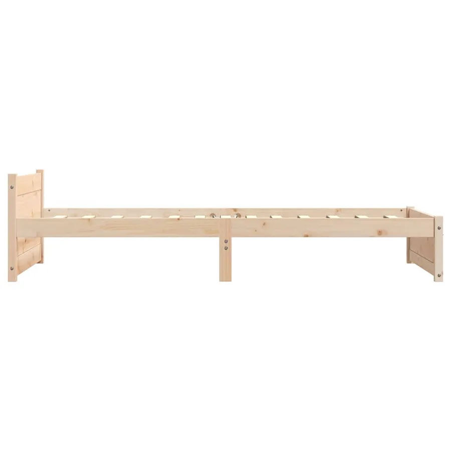 Cadre de lit sans matelas bois massif 75x190 cm - 5