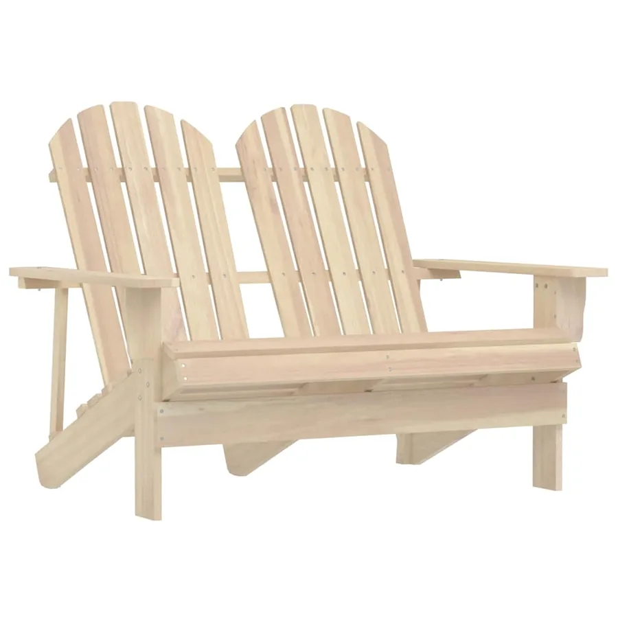 Chaise de jardin Adirondack 2 places bois de sapin massif