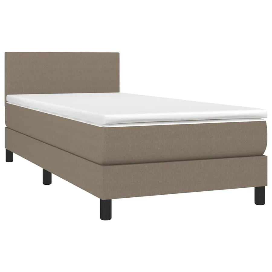 Sommier à lattes de lit avec matelas Taupe 80x200 cm Tissu - 3