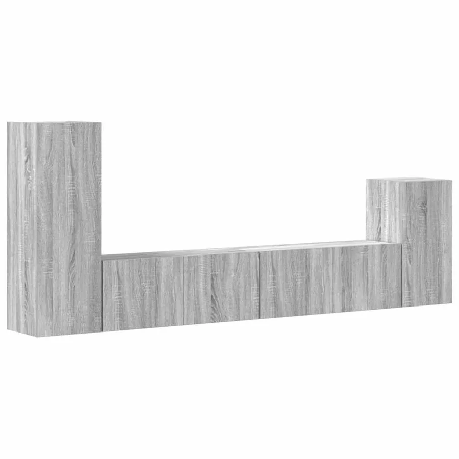 Ensemble de meubles TV 4 pcs Sonoma gris Bois d'ingénierie - 2