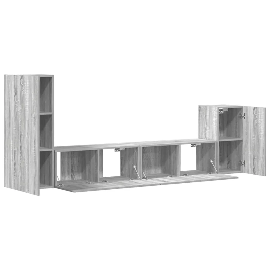 Ensemble de meubles TV 4 pcs Sonoma gris Bois d'ingénierie - 4
