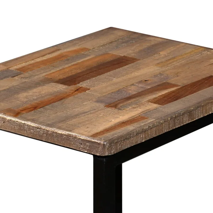 Ensemble de table basse gigogne 3 pcs Teck massif récupération - 7