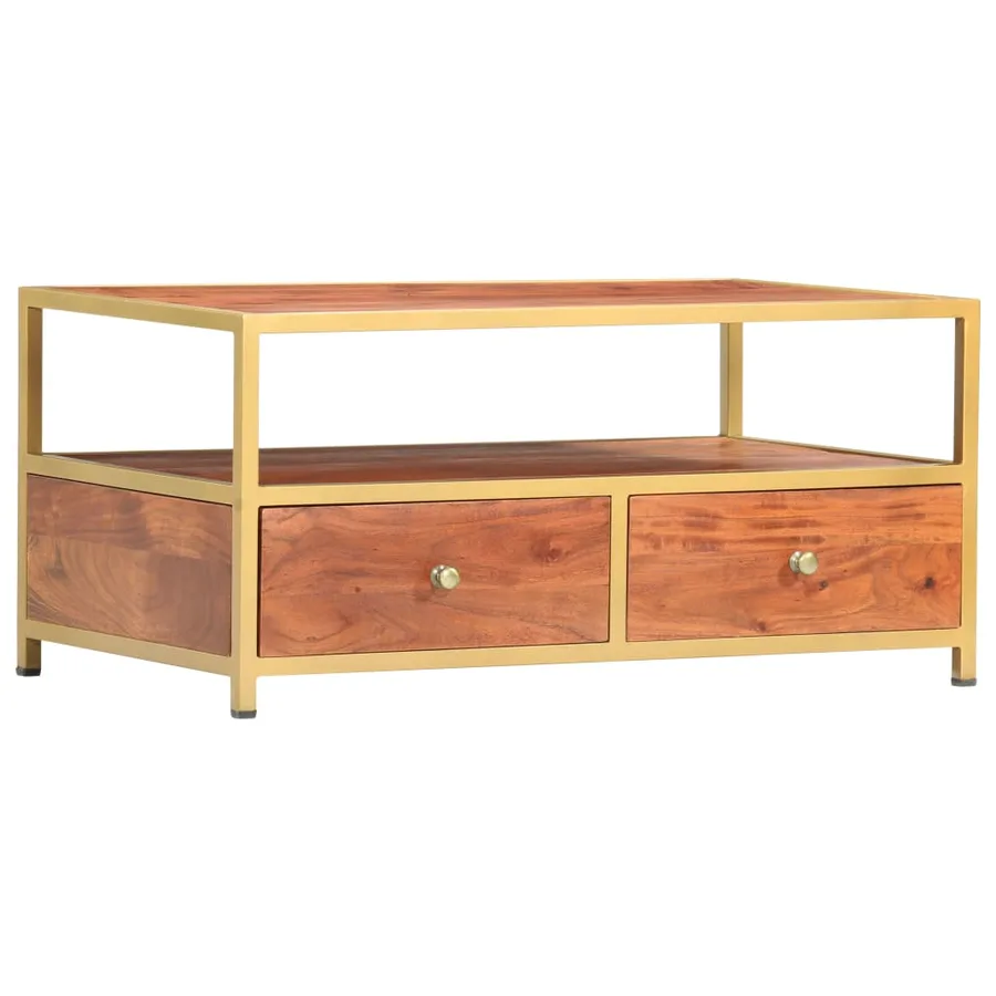 Table basse 90 x 50 x 40 cm Bois d'acacia massif - 10