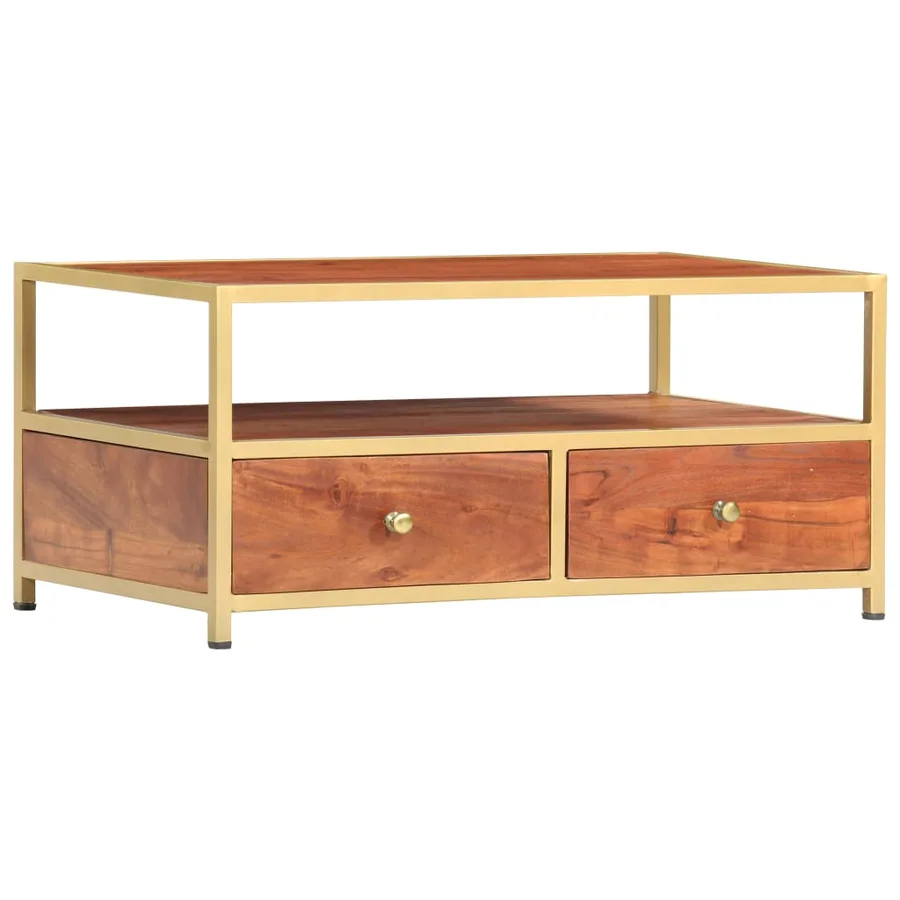 Table basse 90 x 50 x 40 cm Bois d'acacia massif - 7