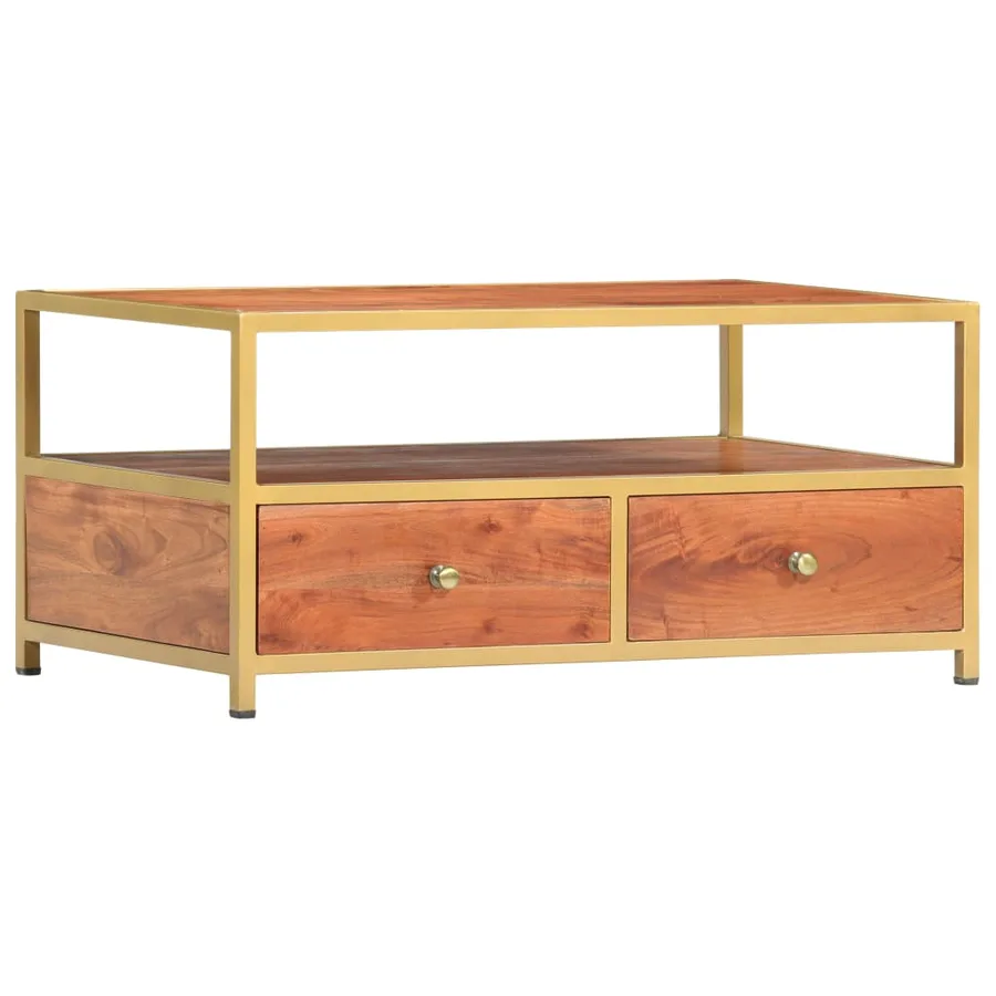 Table basse 90 x 50 x 40 cm Bois d'acacia massif - 8