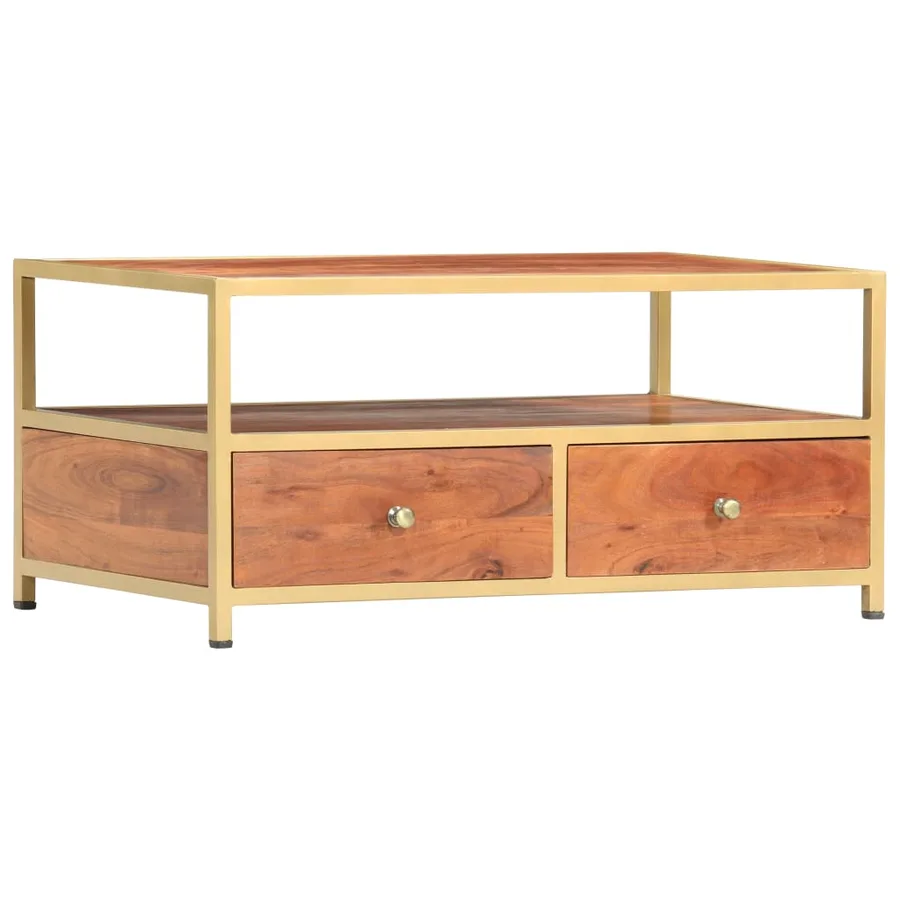 Table basse 90 x 50 x 40 cm Bois d'acacia massif - 9