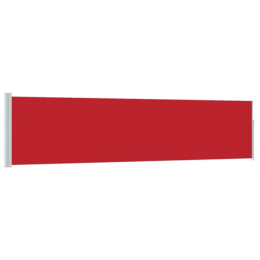 Auvent latéral rétractable de patio 120x500 cm Rouge - 2