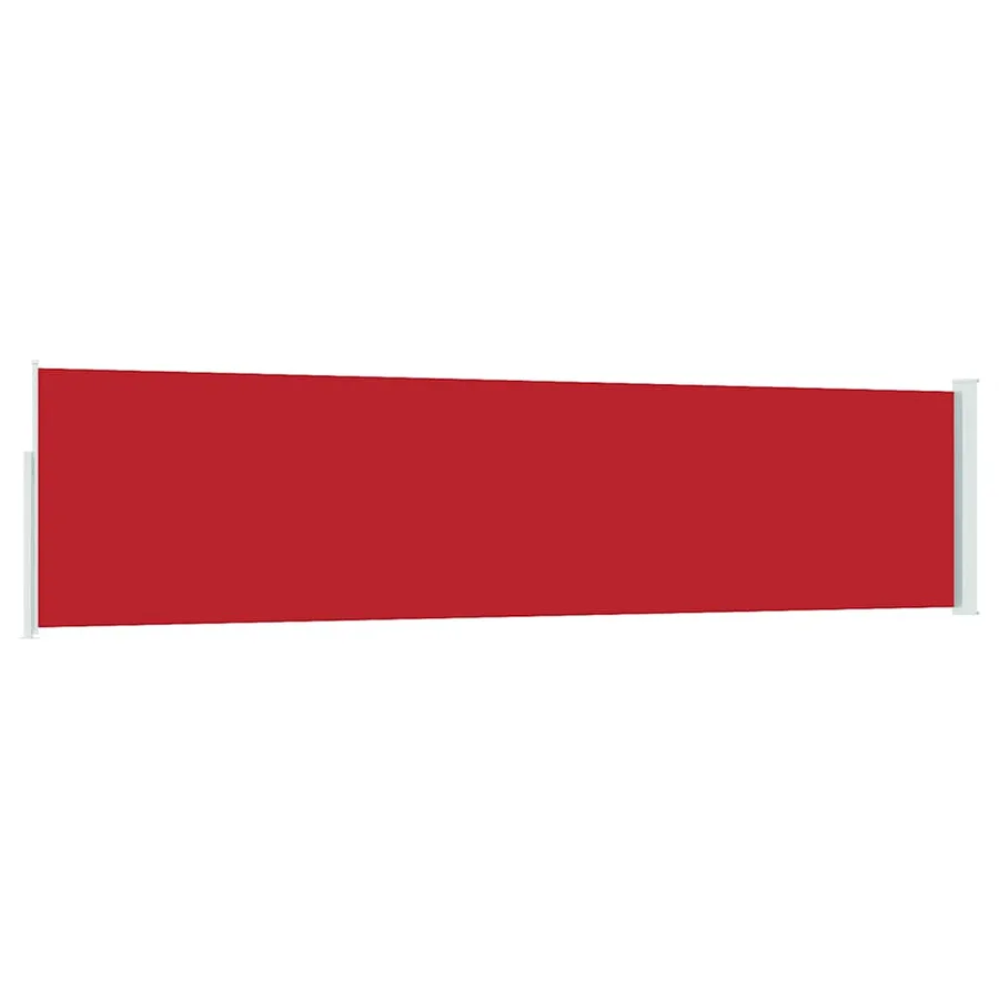 Auvent latéral rétractable de patio 120x500 cm Rouge - 6