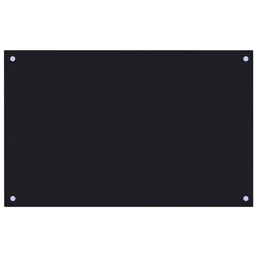 Dosseret de cuisine Noir 80x50 cm Verre trempé - 2