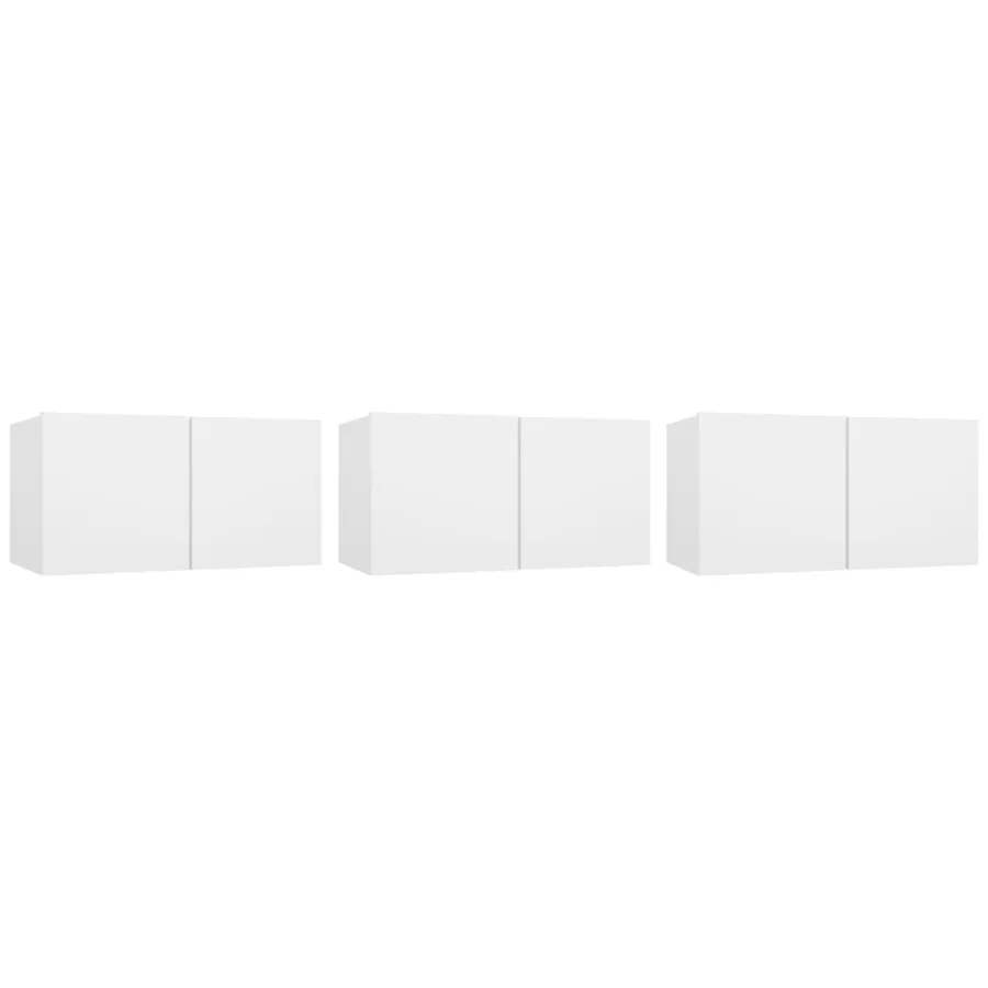 Ensemble de meubles TV 5 pcs Blanc Bois d'ingénierie - 5