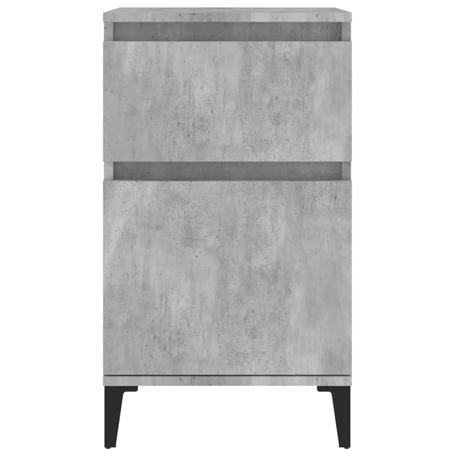 Table de chevet gris béton 40x35x70 cm - 6