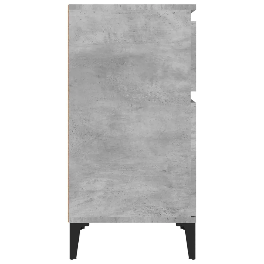 Table de chevet gris béton 40x35x70 cm - 7