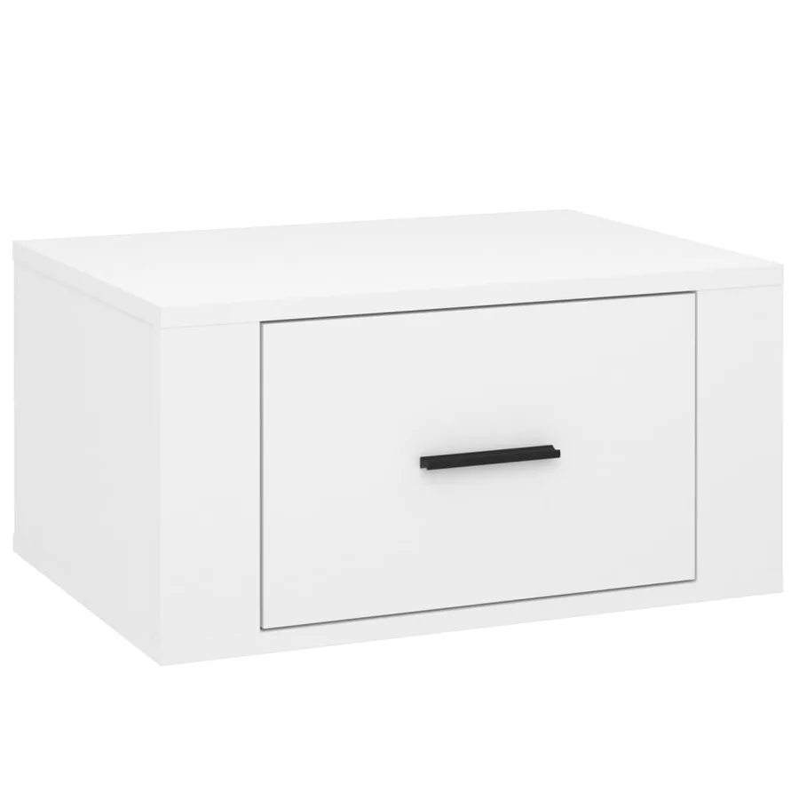 Tables de chevet murales 2 pcs Blanc brillant 50x36x25 cm - 6