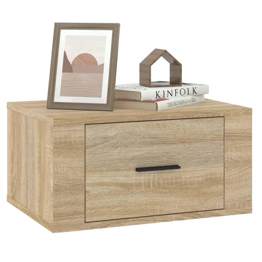 Tables de chevet murales 2 pcs Chêne sonoma 50x36x25 cm - 4