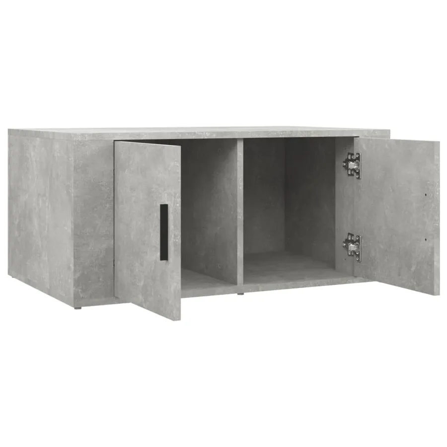 Table basse Gris béton 80x50x36 cm Bois d'ingénierie - 6
