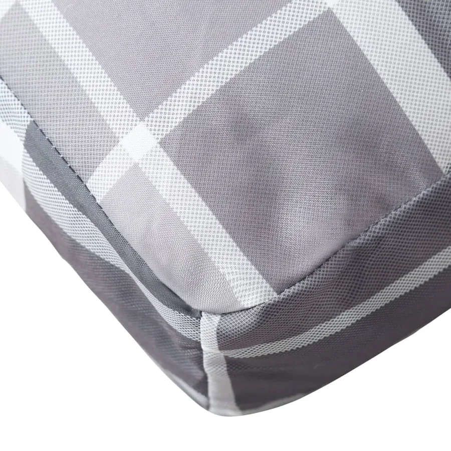 Coussins de palette lot de 2 motif à carreaux gris tissu - 7
