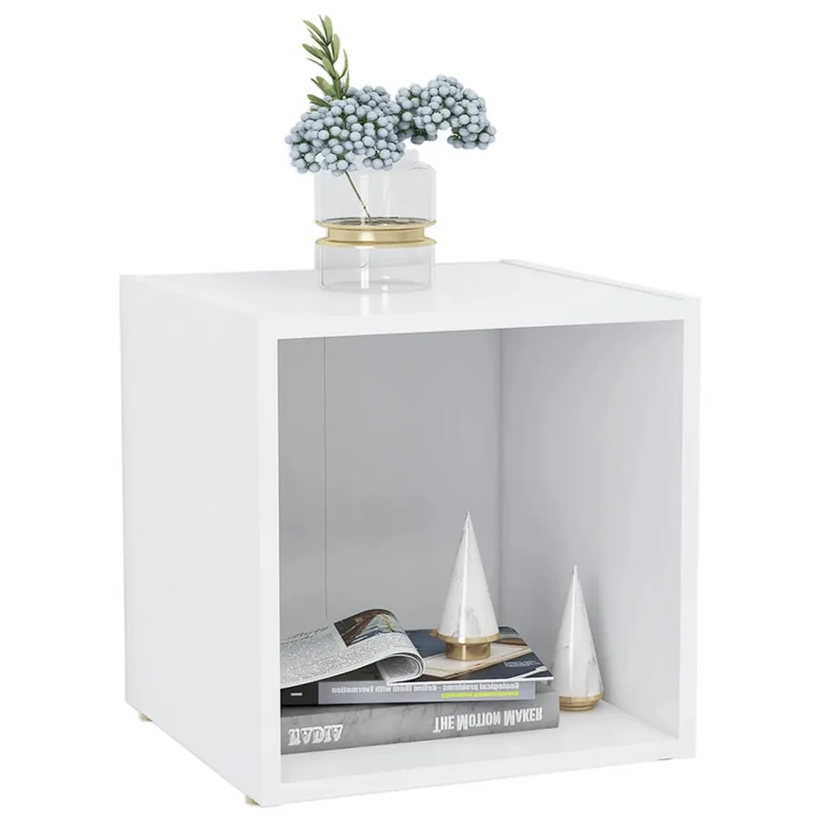 Meubles TV 2 pcs Blanc 37x35x37 cm Bois d’ingénierie - 6