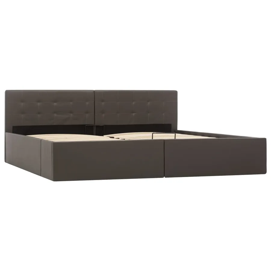 Cadre de lit avec rangement hydraulique Similicuir 180x200 cm - 3