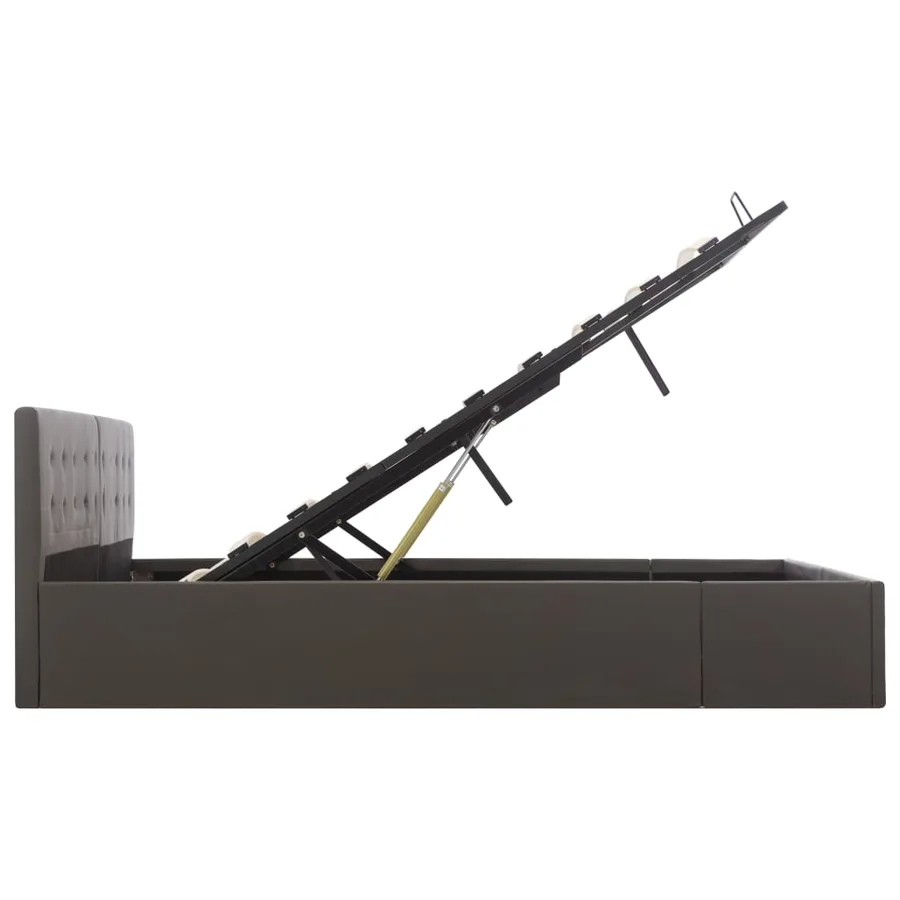 Cadre de lit avec rangement hydraulique Similicuir 180x200 cm - 6