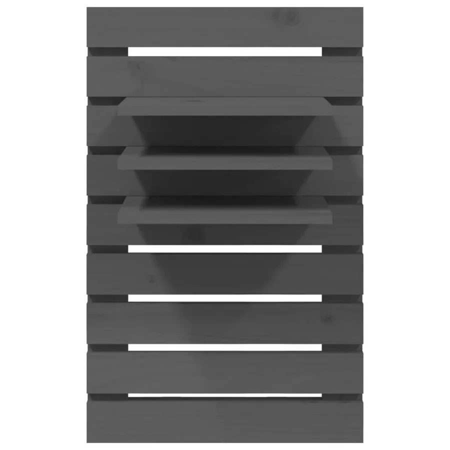 Étagères de chevet murales 2 pcs Gris Bois de pin massif - 6