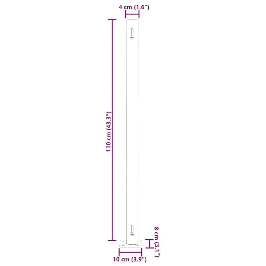 Auvent latéral rétractable de patio 180x500 cm Marron - 10