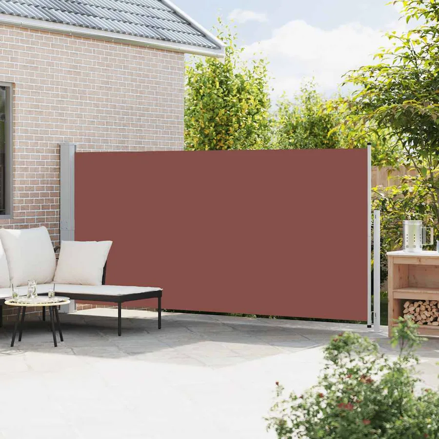 Auvent latéral rétractable de patio 180x500 cm Marron - 3