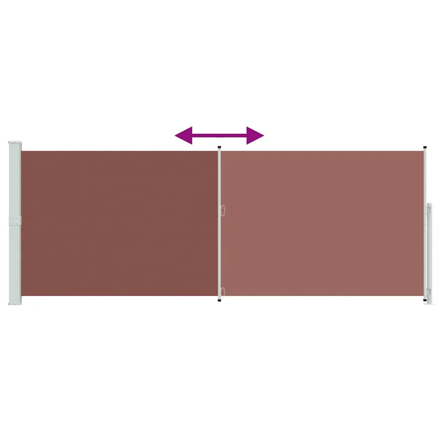 Auvent latéral rétractable de patio 180x500 cm Marron - 7