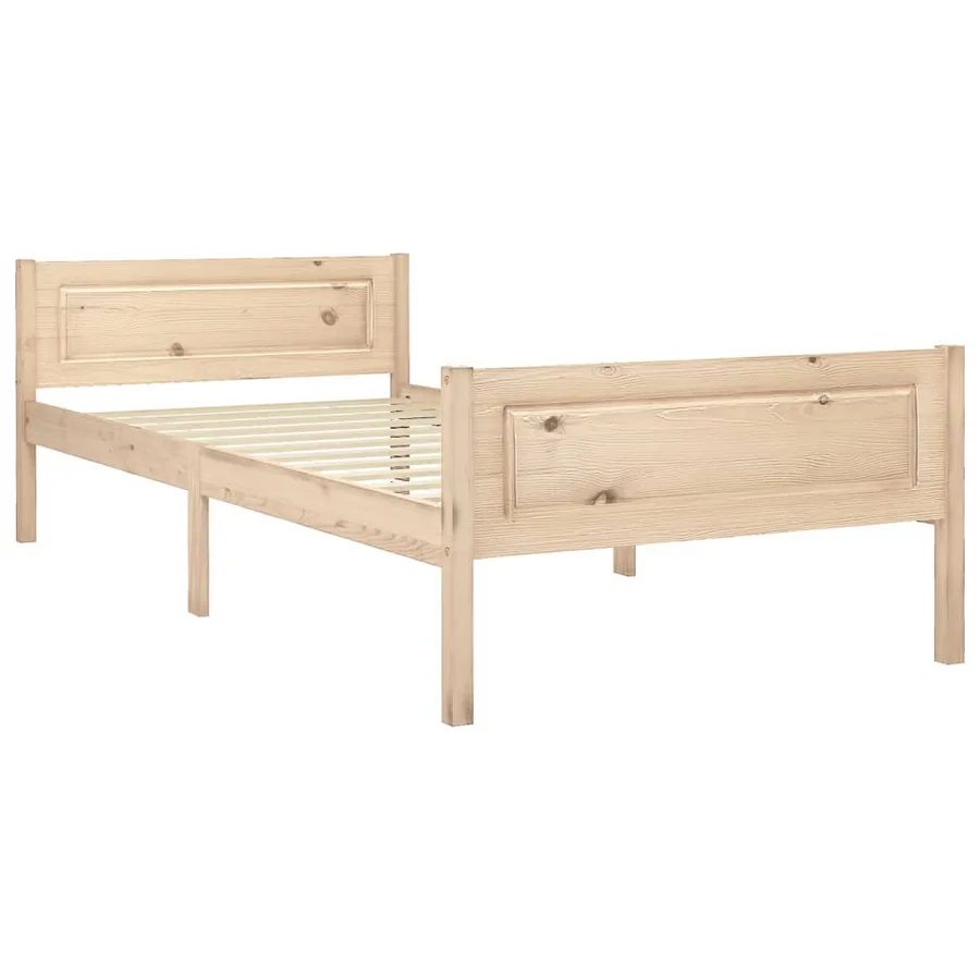 Cadre de lit sans matelas bois massif de pin 100x200 cm - 2